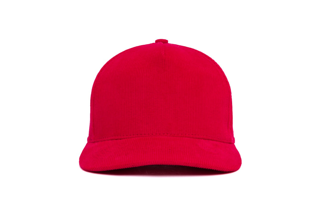 Clean Red 14-Wale Cord 5-Panel wool baseball cap