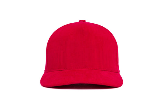 Clean Red 14-Wale Cord 5-Panel wool baseball cap