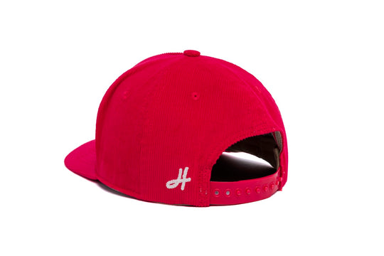 Clean Red 14-Wale Cord 5-Panel wool baseball cap