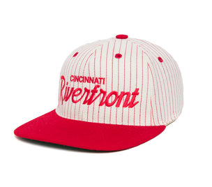 Riverfront Pinstripe wool baseball cap