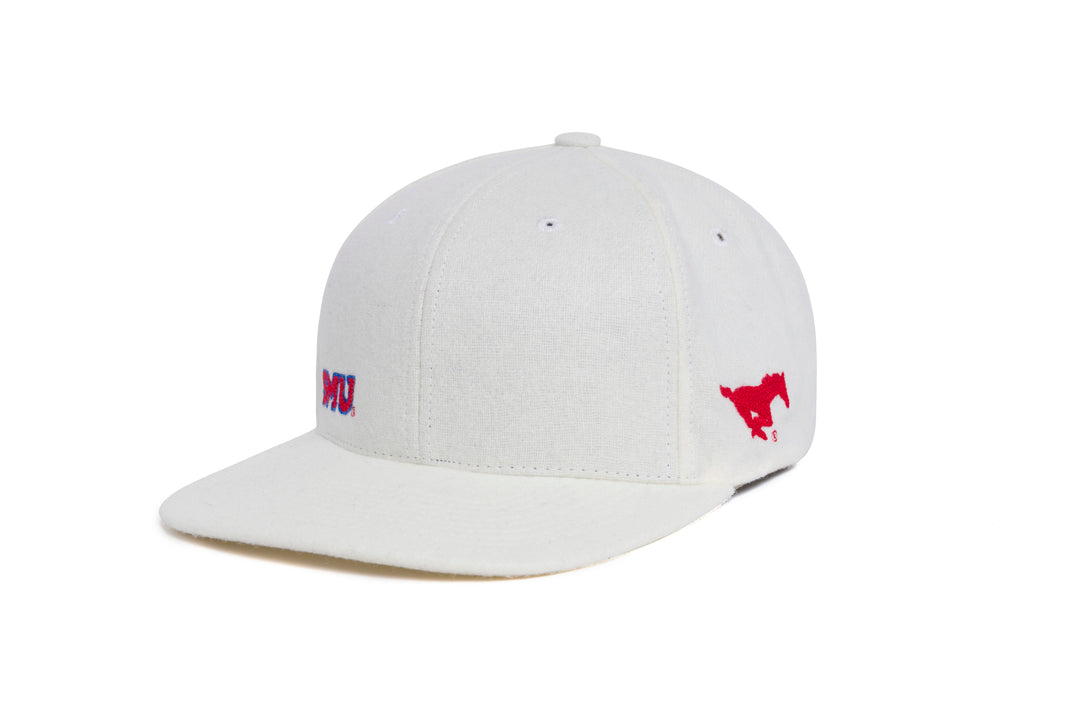 SMU Offset Wordmark Chain Wool wool baseball cap