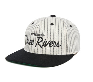 Three Rivers Pinstripe wool baseball cap