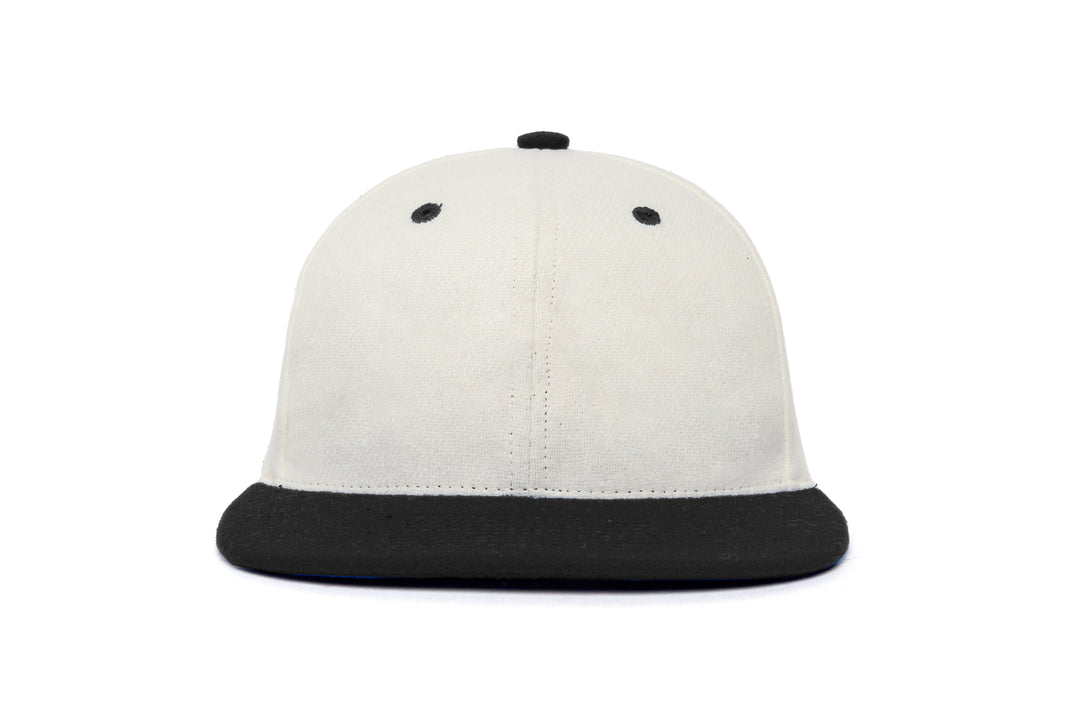 Clean White / Black Two Tone wool baseball cap