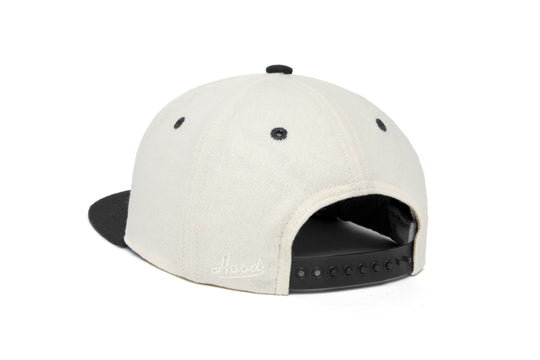 Clean White / Black Two Tone wool baseball cap