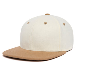 Clean White / Camel Two Tone wool baseball cap