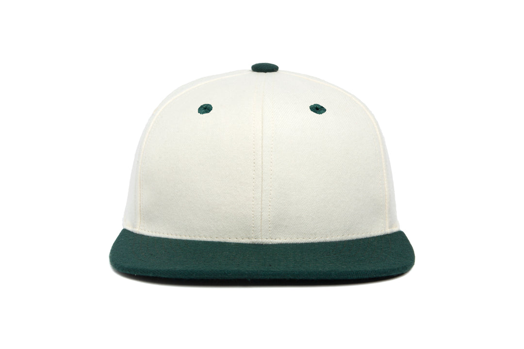 Clean White / Forest Two Tone wool baseball cap