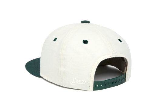 Clean White / Forest Two Tone wool baseball cap