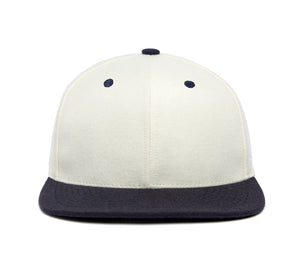 Clean White / Navy Two Tone wool baseball cap