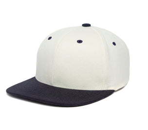 Clean White / Navy Two Tone wool baseball cap